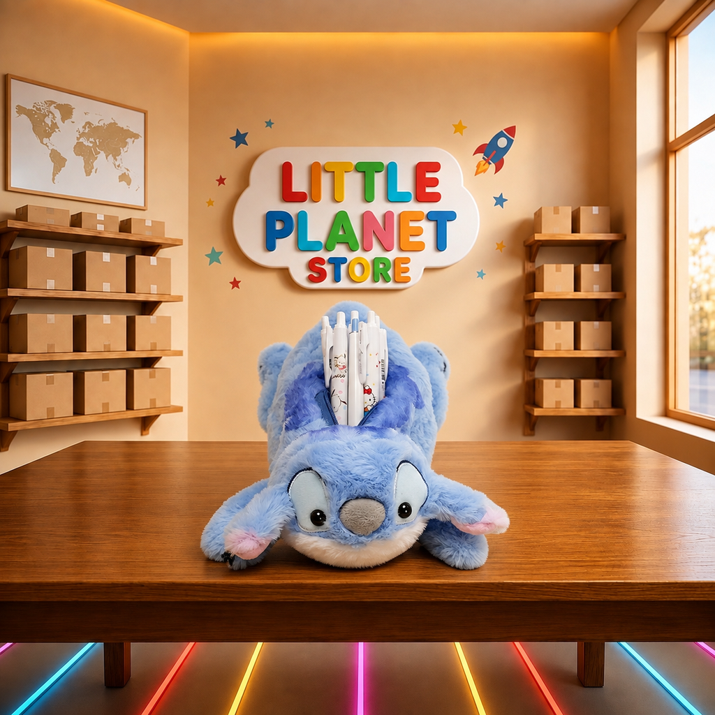 Stitch-Estuche Portalápices Peluche Azul | Little Planet