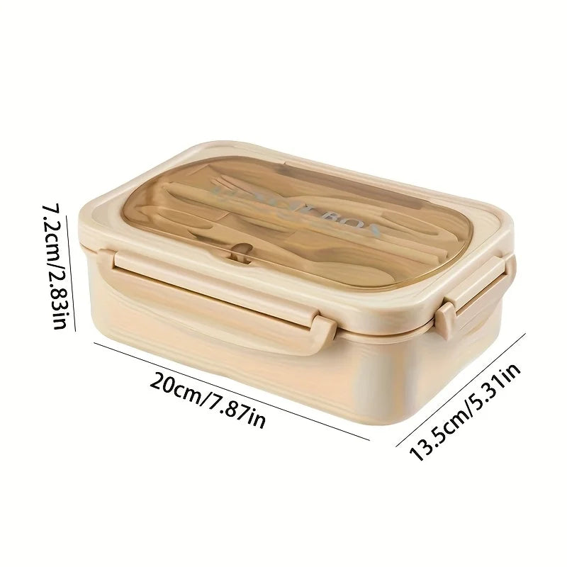 Fiambrera Bento Térmica con Compartimentos y Cubiertos 1250 ml