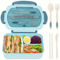 Fiambrera Bento Térmica con Compartimentos y Cubiertos 1250 ml